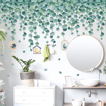 INS 歐風系列壁貼2張 c009 90 x 30cm DIY自黏壁紙 北歐風居家裝飾  綠色