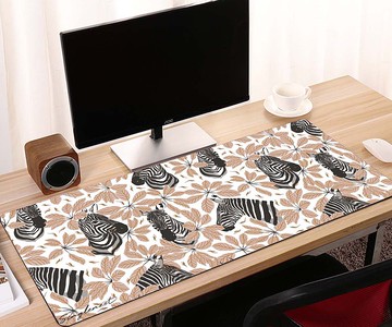 多用途防水止滑辦公桌墊 滑鼠墊餐墊(可來圖客製尺寸)-秋天的斑馬