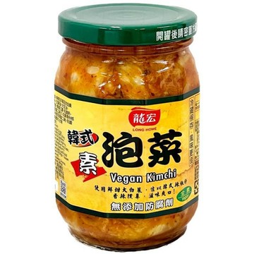 龍宏 素韓式泡菜 (380g/瓶)【現貨】