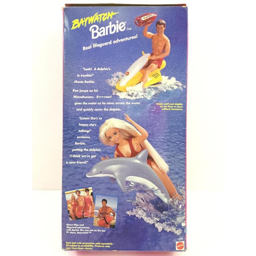 BAYWATCH BARBIE Doll with Dolphin Accessories 1994 by Mattel [品