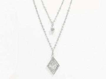 Edith & Jaz • 鋯石縷空蝴蝶雙層頸鏈