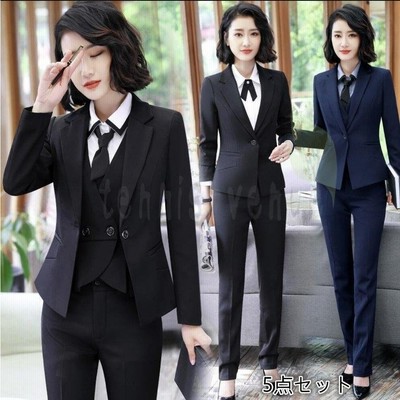 パンツスーツ セレモニースーツ レディース5点 代30代40代 事務服 フォーマル 細身シルエット ビジネス 通勤 制服 Ol 通販 Lineポイント最大get Lineショッピング