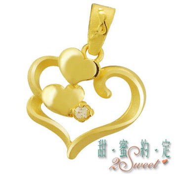 【甜蜜約定】純金墜飾-約重0.69錢(PE-S2902)