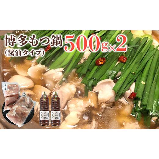 ふるさと納税 福岡県 田川市 博多もつ鍋（醤油タイプ）500ｇ×2