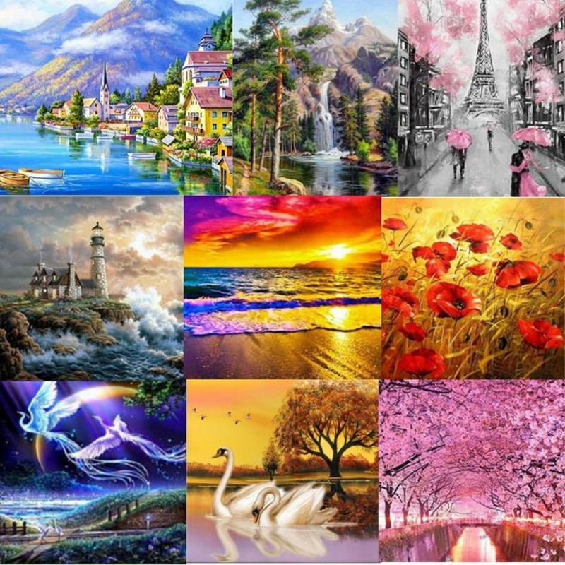 ダイヤモンド刺繍キット カラー ビーズ ストーン おしゃれ 風景 通販 Lineポイント最大0 5 Get Lineショッピング