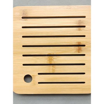 鵬辰 竹木質隔熱墊創意餐桌墊四方盤子墊子家用防燙茶道配件杯墊