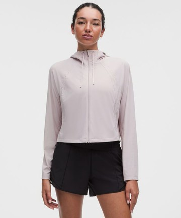 Sleek Perforated Running Jacket Size 2XS