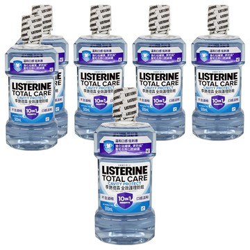 LISTERINE 李施德霖 全效護理防蛀漱口水 不含酒精 500mL  6瓶