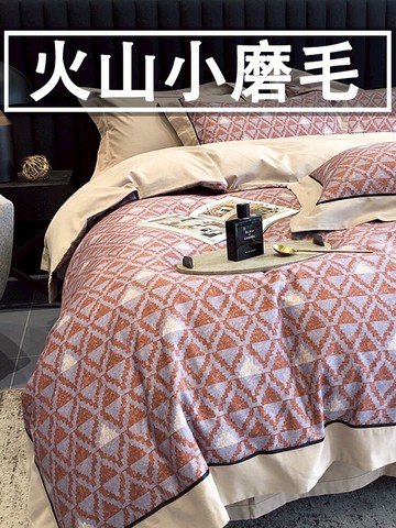 輕奢風磨毛四件套全棉床單純棉被套高端大氣加厚秋冬保暖床上用品