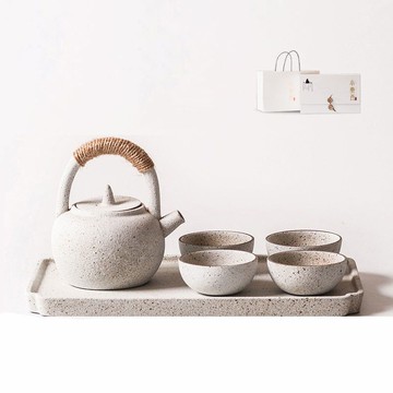 日式簡約民宿功夫陶瓷茶具高檔套裝提梁壺茶杯會客高檔送禮品定制 SFY105 保售後 快速出貨