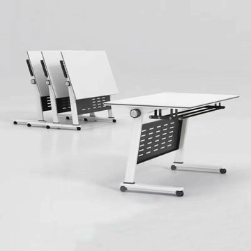 會議桌 長桌 洽談桌 免運 附發票 可折疊會議桌培訓桌椅組合移動辦公桌多功能拼接課桌雙人學習書桌