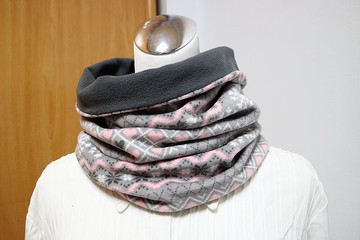 保暖圍脖 短圍巾 頸套 雙面雙色 男女均適用