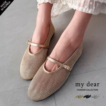 MD韓製/網狀透膚芭蕾瑪莉珍鞋23-25３色【A06250018】