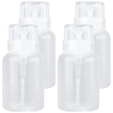 按壓分裝瓶 200ml  透明色  4個