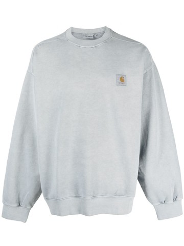Carhartt WIP - logo-patch cotton sweatshirt - men - Cotton - S - Blue