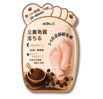 MOFA'CE沐氛去角質足膜1入-亮澤咖啡