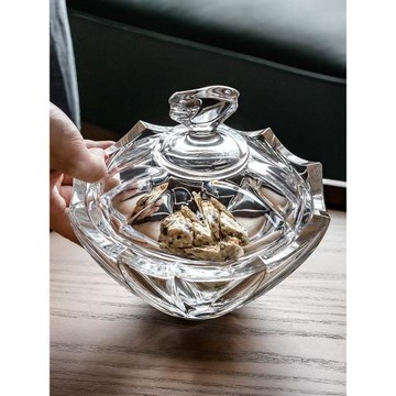 捷克進口BOHEMIA水晶玻璃果盤水果盤時尚歐式客廳個性創意糖缸
