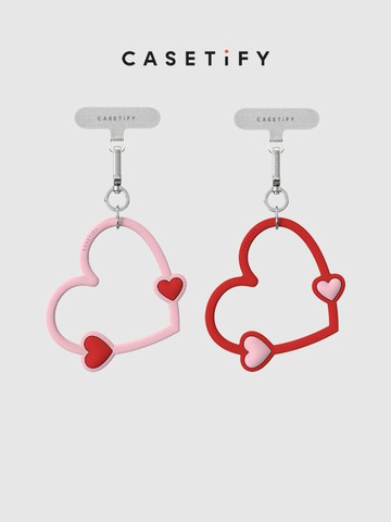 【全網低價 可打統編】CASETiFY 心形手機腕帶 適用于iPhone全系列手機配件 多功能手機掛環腕帶
