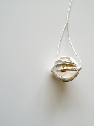 純銀項墜 種子系列 BTP004植物果核鑄造