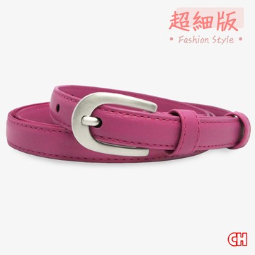 ch-belt 銓丞皮帶紫紅魅力 苗條超細版流行女生皮帶腰帶(紫紅)