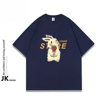 【JK極客】100%纯棉 短袖T恤女 寬鬆T shirt 棉T 短T 女 圓領落肩短袖 夏天薄款 寬鬆女生上衣 透氣排汗