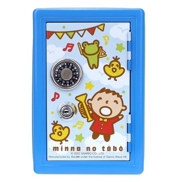 【震撼精品百貨】大寶/大口仔_Minna No Tabo~香港SANRIO三麗鷗 大寶鐵製密碼存錢櫃附鑰匙*99772
