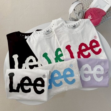 【MasCool】LEE 大標 大LOGO 短袖 短T Logo短踢 短袖踢 短TEE 寬鬆 落肩 韓國代購
