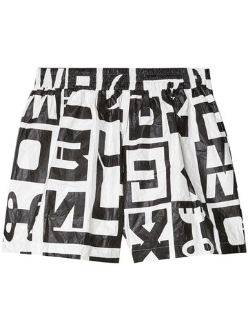 Walter Van Beirendonck - graphic-print shorts - men - Polyethylene - M - Black