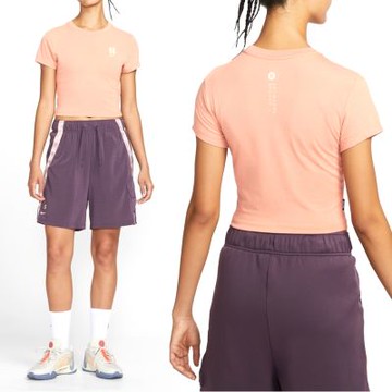 Nike As W Nk Sabrina Ss Crp Tee Fa2 短袖 女款 粉橘色 短版 HV6991-688