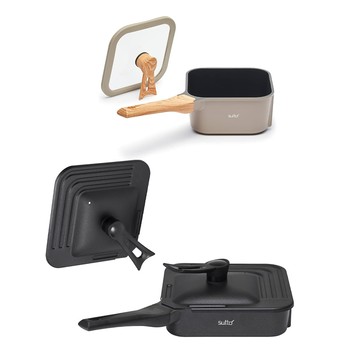 【晨光】日本 DOSHISHA sutto  方型四角平底鍋 附蓋[16cm深型(縮膜包裝)512593/20cm(縮膜包裝)512616/24cm(紙盒包裝)512630]【現貨】