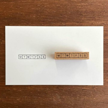 星期幾英文版筆記本印章印章日程本日記本日本製造 B-031