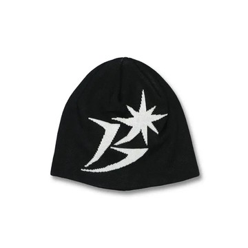 B Logo Skull Cap Beanie Black