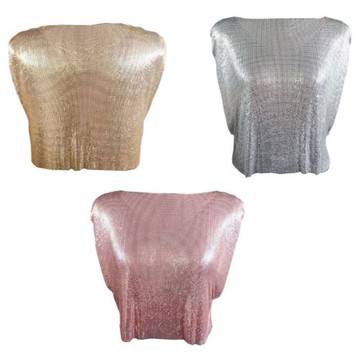 Fashion sexy vest metal sequin top時尚性感背心金屬亮片上衣女