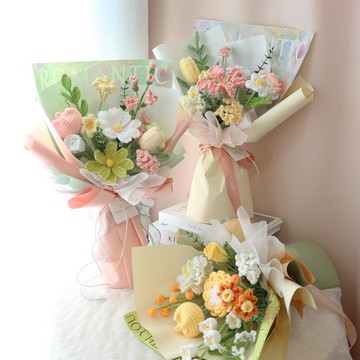 針織花束系列 / 編織花 畢業花束 母親節花束 情人節花束