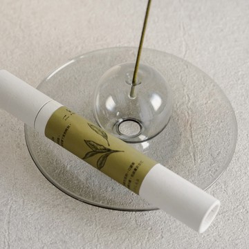 Hitoiki 一息線香 禮盒組｜抹葉 Midoriha × 吹泡泡玻璃線香座  15入/30入