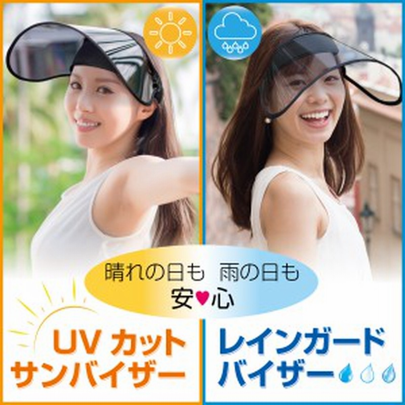 Uvカット サンバイザー レインガード バイザー Uvカット レディース 帽子 おしゃれ ゴルフ 自転車 テニス クリップバイザー Sun 02 通販 Lineポイント最大1 0 Get Lineショッピング