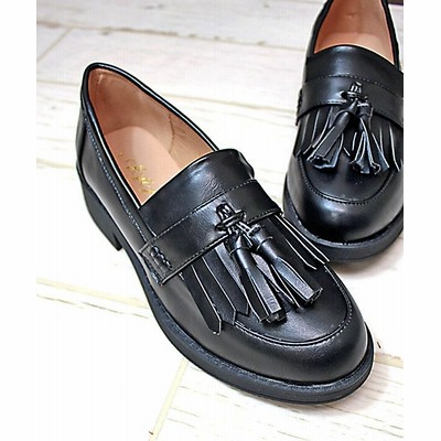 【サンエーフットウェア】 マニッシュタッセルローファー AAA＋Feminine 3573 レディース ブラック 23.5cm相当 SFW