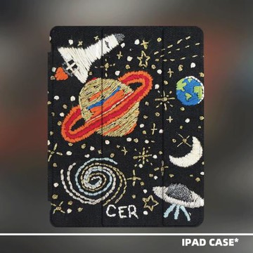 原創小眾藝術卡通宇宙適用11代2025款air7ipadpro11寸三折ipad殼防彎亞克力平板殼9代10.2寸air5mini7帶筆槽