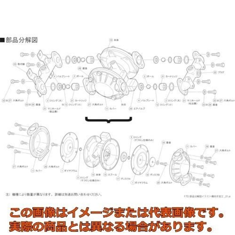 ＴＡＩＹＯ ダイヤフラムポンプＴＤ−２０ＡＮ用メンテナンスパーツ サービスキット LINEショッピング