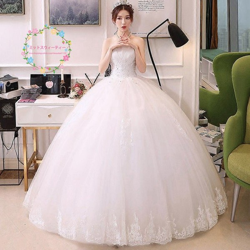 ウエディングドレス ウェディングドレス 花嫁 白 格安 スタンドカラー ブライダル Wedding Dress 結婚式 プリンセスラインドレス 二次会 パーティードレス 通販 Lineポイント最大get Lineショッピング