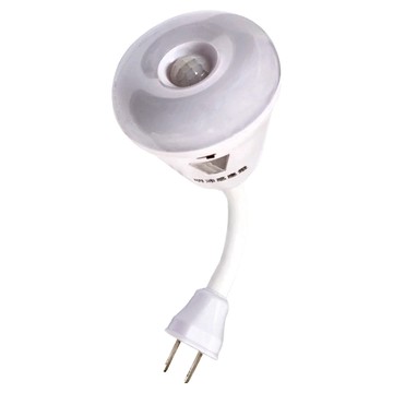 明沛 LED雙模式紅外線感應燈 3W LED感應燈泡 人到即亮 360度旋轉軟管 插頭設計  黃光  1個