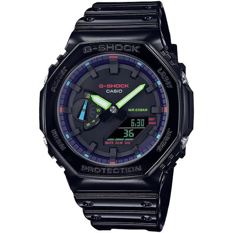 カシオ CASIO 腕時計 海外モデル GA-2100RGB-1A G-SHOCK ジーショック Virtual Rainbow：Gamer's  RGB クオーツ メンズ | LINEブランドカタログ