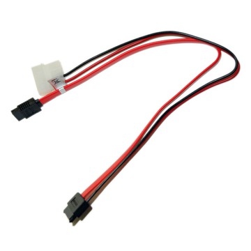 Micro SATA (7+6Pin) 7pin SATA彈片+大4Pin  50cm