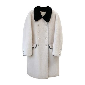 【巴黎精品】現貨+預購 羊羔毛外套皮衣夾克-白月光羊剪絨皮毛一體名媛長款女外套2色a1it37