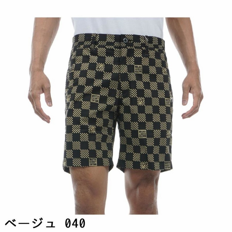 パーリーゲイツ　マスターバニー　チェッカーフラッグ　ストレッチ　ゴルフパンツ 新品 パーリーゲイツ マスターバニー チェッカーフラッグ ゴルフ