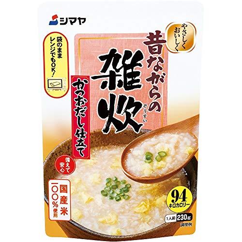 シマヤ 昔ながらの雑炊 かつおだし仕立て 230g ×10個