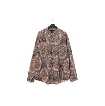 Back to Green-經典圖騰長袖襯衫 變形蟲 hh-01//vintage shirt