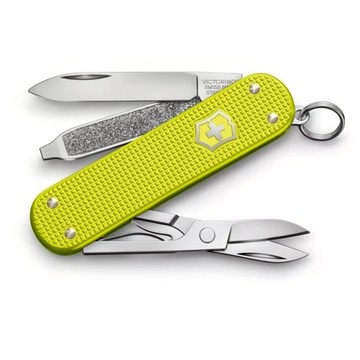 【Victorinox 瑞士維氏】瑞士刀 CLASSIC SD ALOX 2023 年限量版 58mm-電光黃(0.6221.L23)【墊腳石】