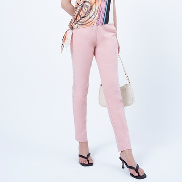 CLL巧玲瓏 舒適彈力簡約休閒長褲(粉色) 2011330