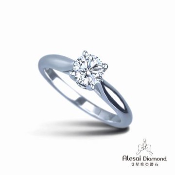 Alesai 艾尼希亞鑽石 30分 D/VVS1 四爪鑽戒 3EX車工 培育鑽石